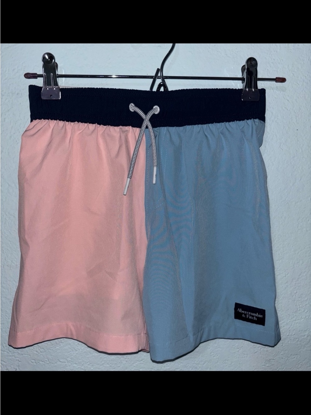 abercrombie kids navy & light blue swim shorts